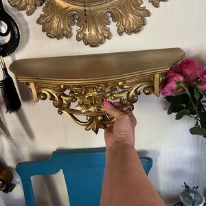 Vintage Gold Wall Shelf